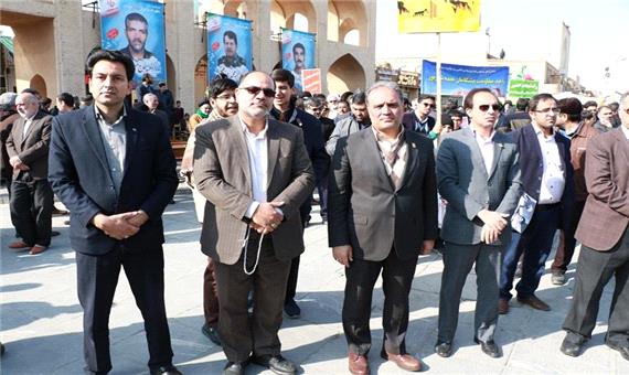 گزارش تصویری حضور پرسنل شهرداری یزد در راهپیمایی مردمی لبیک به رهبر معظم انقلاب اسلامی در حمایت از اقتدار و امنیت کشور