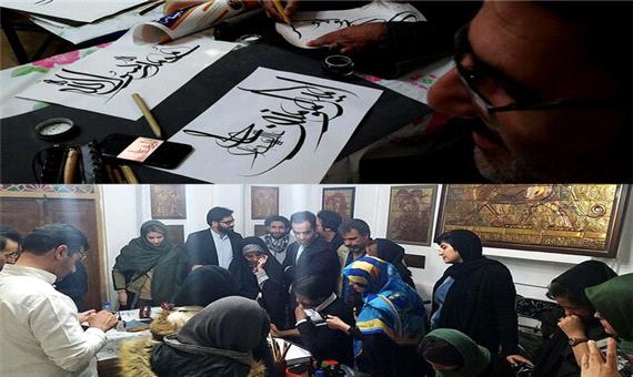 برگزاری کارگاه کشوری خط معلی، تذهیب و رنگ‌رزی کاغذ در یزد ‌