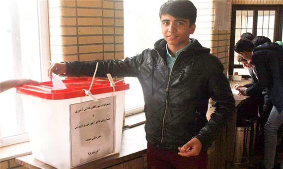 انتخابات مجمع شورای دانش‌آموزی میبد برگزار شد