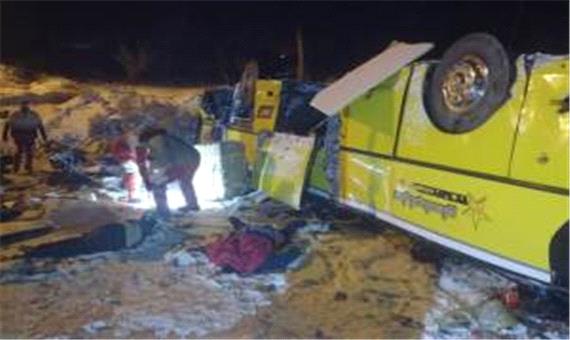 جزئیات واژگونی مرگبار اتوبوس در جاده کرمان