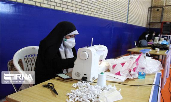 خواهران بسیجی مهریز 10 هزار عدد ماسک تولید کردند