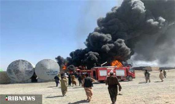 آتش سوزی در گمرک مرزی افغانستان با ایران مهار شد (+عکس)