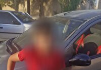 توقیف خودروی سواری با رانندگی یک کودک در بافق