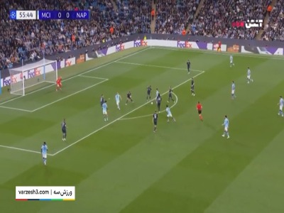 گل اول منچسترسیتی به ناپولی توسط ارلینگ هالند