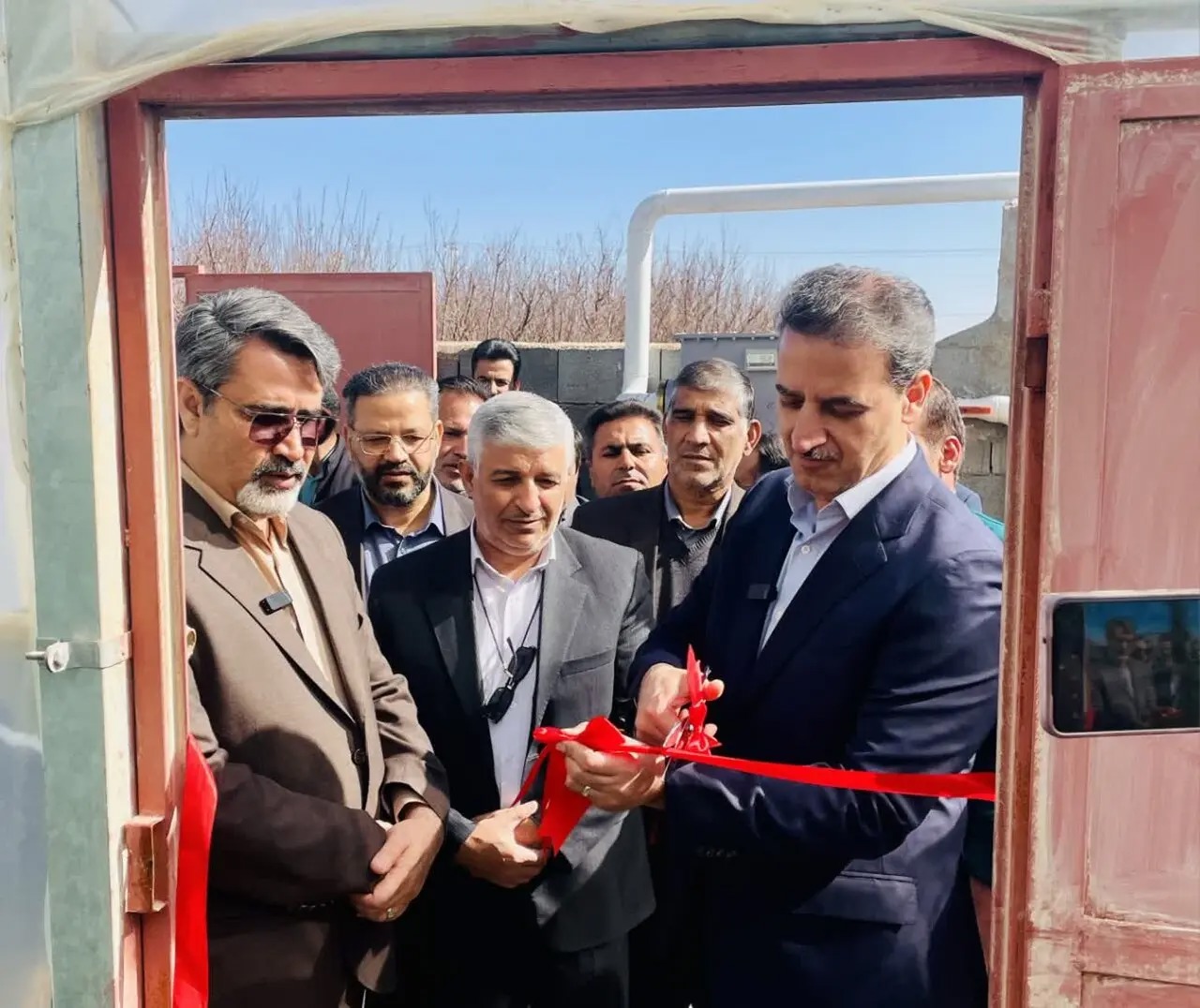 افتتاح پروژه گلخانه‌ای در روستای مریم‌آباد شهرستان ابرکوه