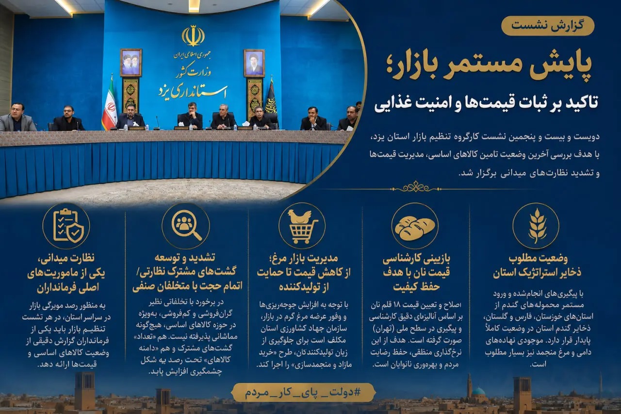 📑 تاکید بر ثبات قیمت‌ها و امنیت غذایی