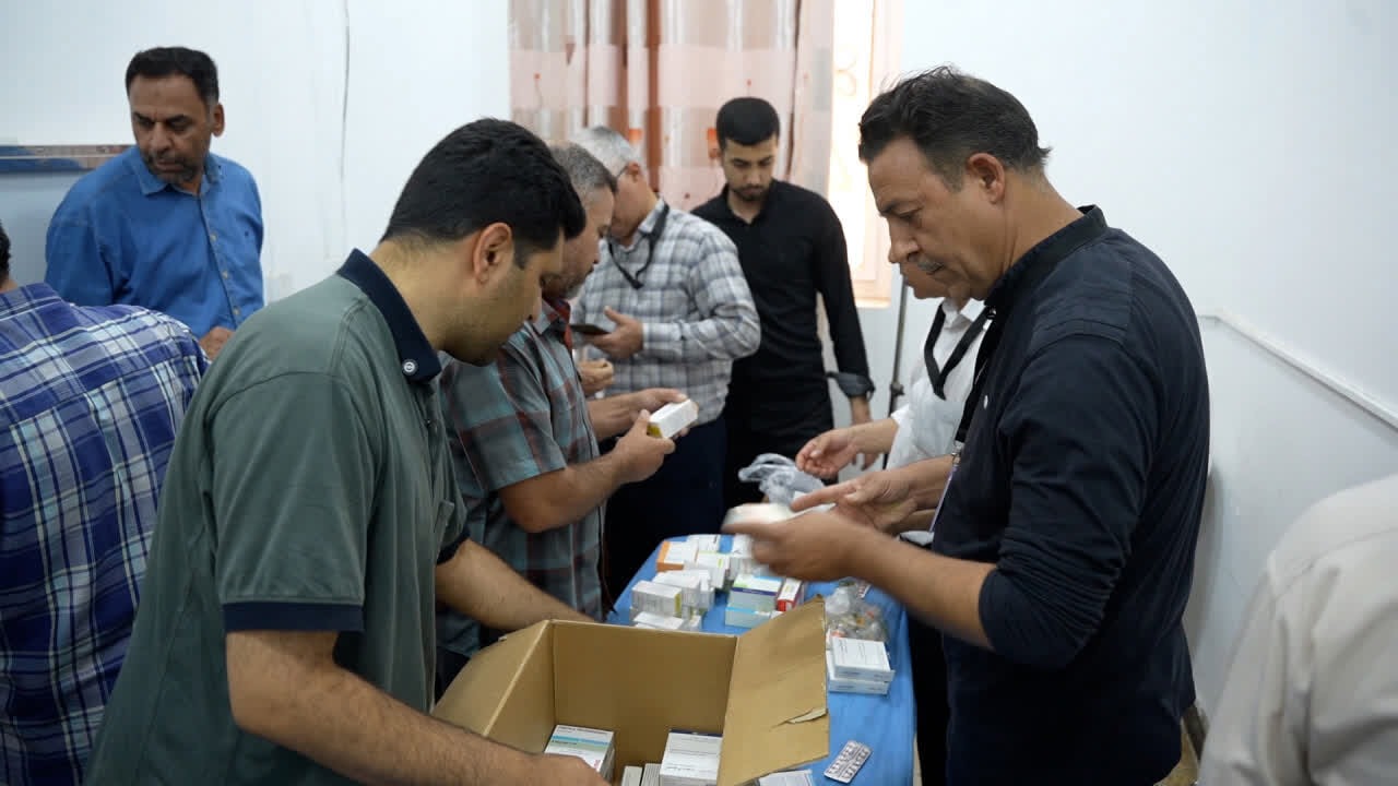 استقرار تیم درمانی جمعیت هلال احمر استان یزد در عمود ۵۷۸