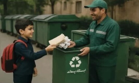 مهر بازیافت؛ تحویل زباله خشک، دریافت نوشت‌افزار در یزد