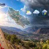 فعالیت سامانه ضعیف بارشی در همدان